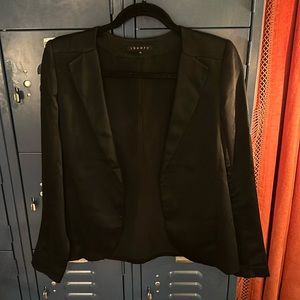 Theory Black Satin Bllazer Jacket Size 00